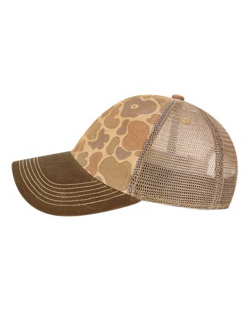 LEGACY OFA Old Favorite Trucker Cap - Camel Duck Camo/ Java - side