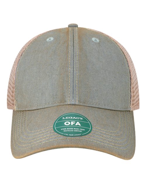 LEGACY OFA Old Favorite Trucker Cap - Light Blue/ Khaki - front