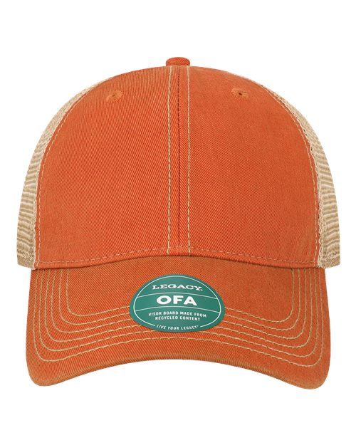 LEGACY OFA Old Favorite Trucker Cap - Orange/ Khaki - front