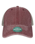 LEGACY DTA Dashboard Trucker Cap - Burgundy/ Grey - front