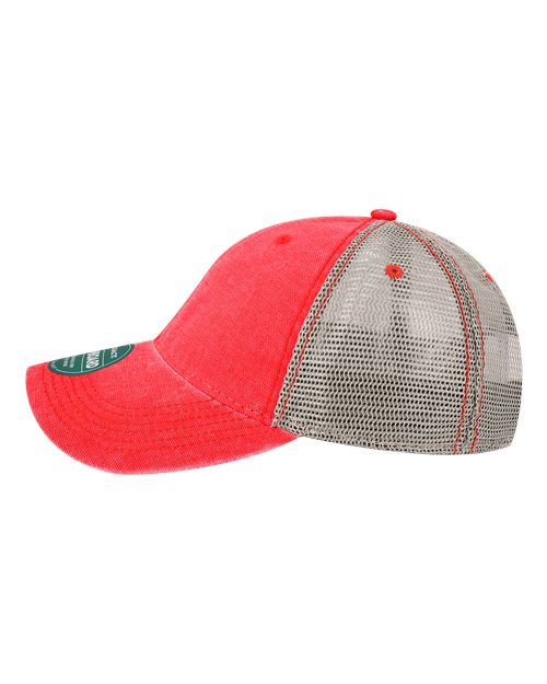 LEGACY DTA Dashboard Trucker Cap - Scarlet Red/ Grey - side