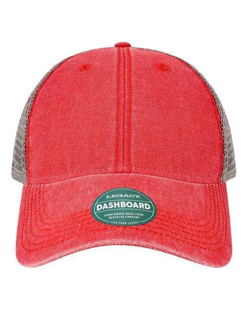 LEGACY DTA Dashboard Trucker Cap - Scarlet Red/ Grey - front