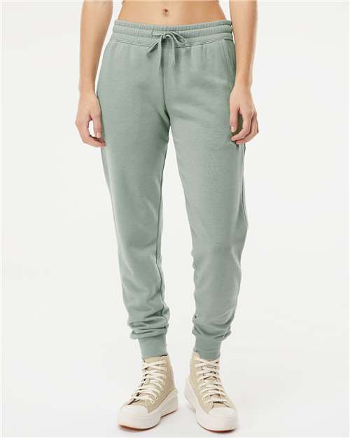 Independent Trading Co. PRM20PNT Women's California Wave Wash Sweatpants - Sage - model front