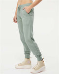 Independent Trading Co. PRM20PNT Women's California Wave Wash Sweatpants - Sage - model side