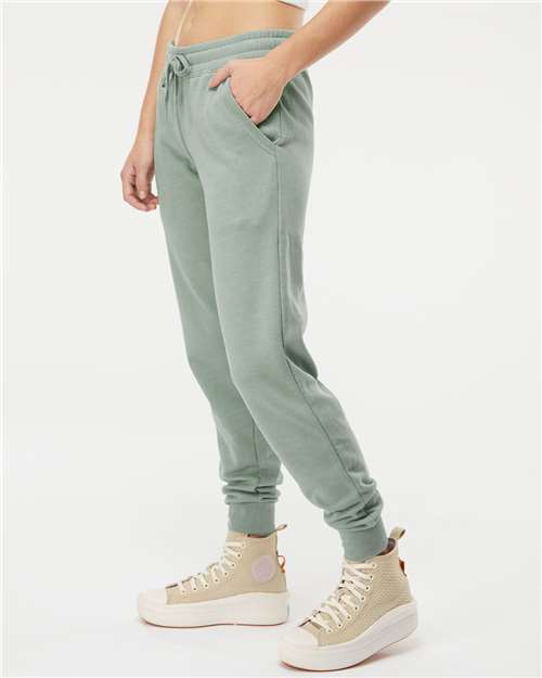 Independent Trading Co. PRM20PNT Women's California Wave Wash Sweatpants - Sage - model side