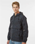 Independent Trading Co. EXP94NAW Men's Nylon Anorak - Black Camo - model side