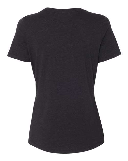BELLA + CANVAS 6400CVC Women’s Relaxed Fit Heather CVC Tee - Black Heather - back