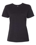 BELLA + CANVAS 6400CVC Women’s Relaxed Fit Heather CVC Tee - Black Heather - front
