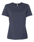 BELLA + CANVAS 6400CVC Women’s Relaxed Fit Heather CVC Tee - Heather Navy - front