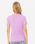 BELLA + CANVAS 6400CVC Women’s Relaxed Fit Heather CVC Tee - Heather Prism Lilac - model back