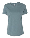 BELLA + CANVAS 6400CVC Women’s Relaxed Fit Heather CVC Tee - Heather Slate - front