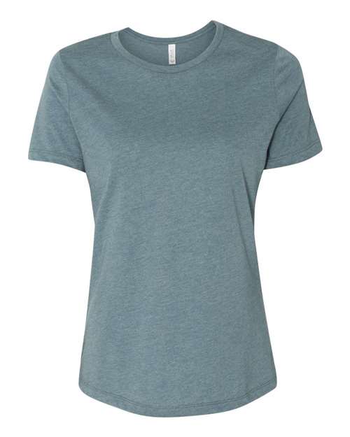 BELLA + CANVAS 6400CVC Women’s Relaxed Fit Heather CVC Tee - Heather Slate - front
