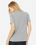 BELLA + CANVAS 6413 Women’s Relaxed Fit Triblend Tee - Athletic Grey Triblend - model back