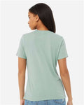 BELLA + CANVAS 6413 Women’s Relaxed Fit Triblend Tee - Dusty Blue Triblend - model back