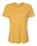 BELLA + CANVAS 6413 Women’s Relaxed Fit Triblend Tee - Mustard Triblend - front