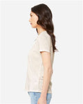 BELLA + CANVAS 6413 Women’s Relaxed Fit Triblend Tee - Oatmeal Triblend - model side