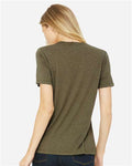 BELLA + CANVAS 6413 Women’s Relaxed Fit Triblend Tee - Olive Triblend - model back