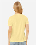 BELLA + CANVAS 6413 Women’s Relaxed Fit Triblend Tee - Pale Yellow Triblend - model back