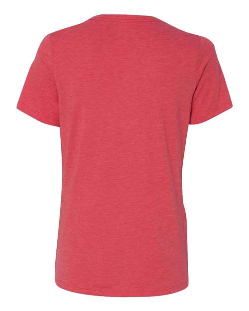 BELLA + CANVAS 6413 Women’s Relaxed Fit Triblend Tee - Red Triblend - back