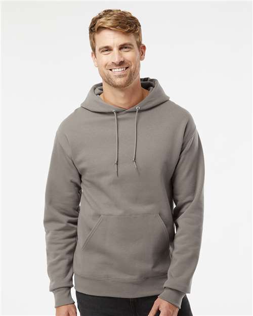 Jerzees 996MR Unisex NuBlend Hooded Sweatshirt - Rock - model front