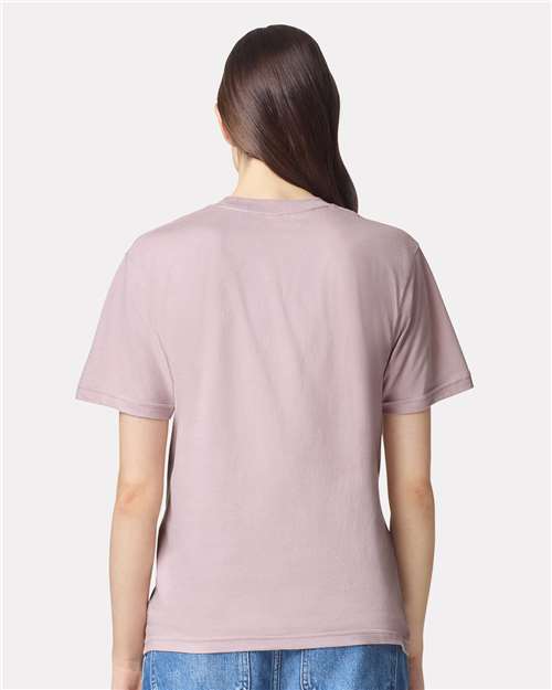 American Apparel 2001 Unisex Fine Jersey Tee - Blush - model back