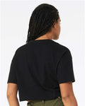 BELLA + CANVAS 6482 Women's Jersey Crop Tee - Black - model back