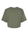 BELLA + CANVAS 6482 Women's Jersey Crop Tee - Military Green - back