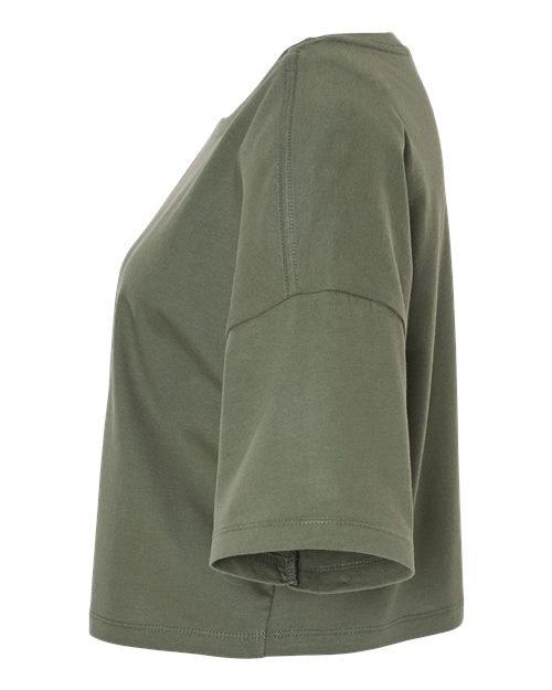 BELLA + CANVAS 6482 Women's Jersey Crop Tee - Military Green - side