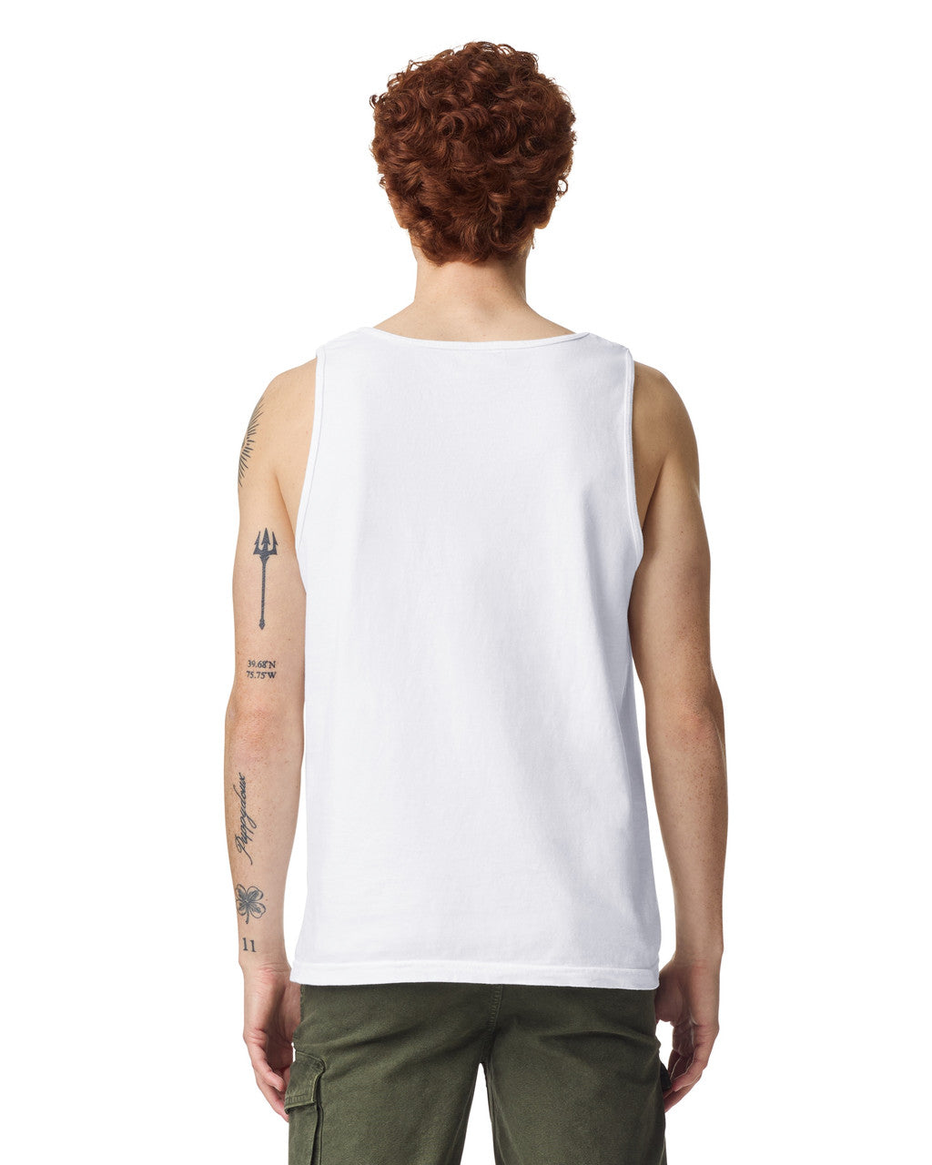 Comfort Colors 9360 Unisex Garment-Dyed Heavyweight Tank Top - White - model back