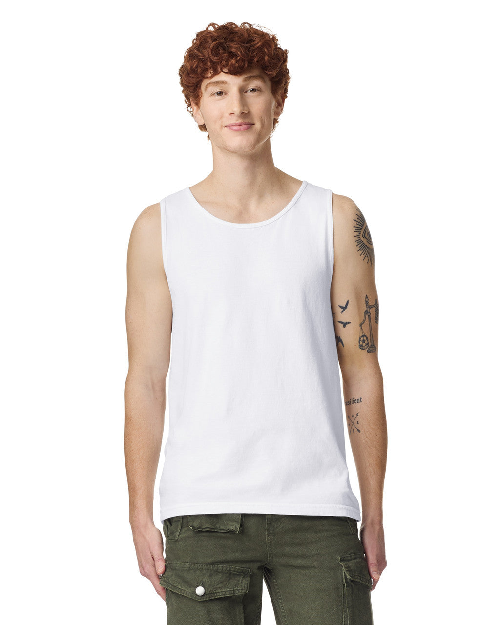 Comfort Colors 9360 Unisex Garment-Dyed Heavyweight Tank Top - White - model detail