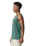 Comfort Colors 9360 Unisex Garment-Dyed Heavyweight Tank Top - Blue Spruce - model side