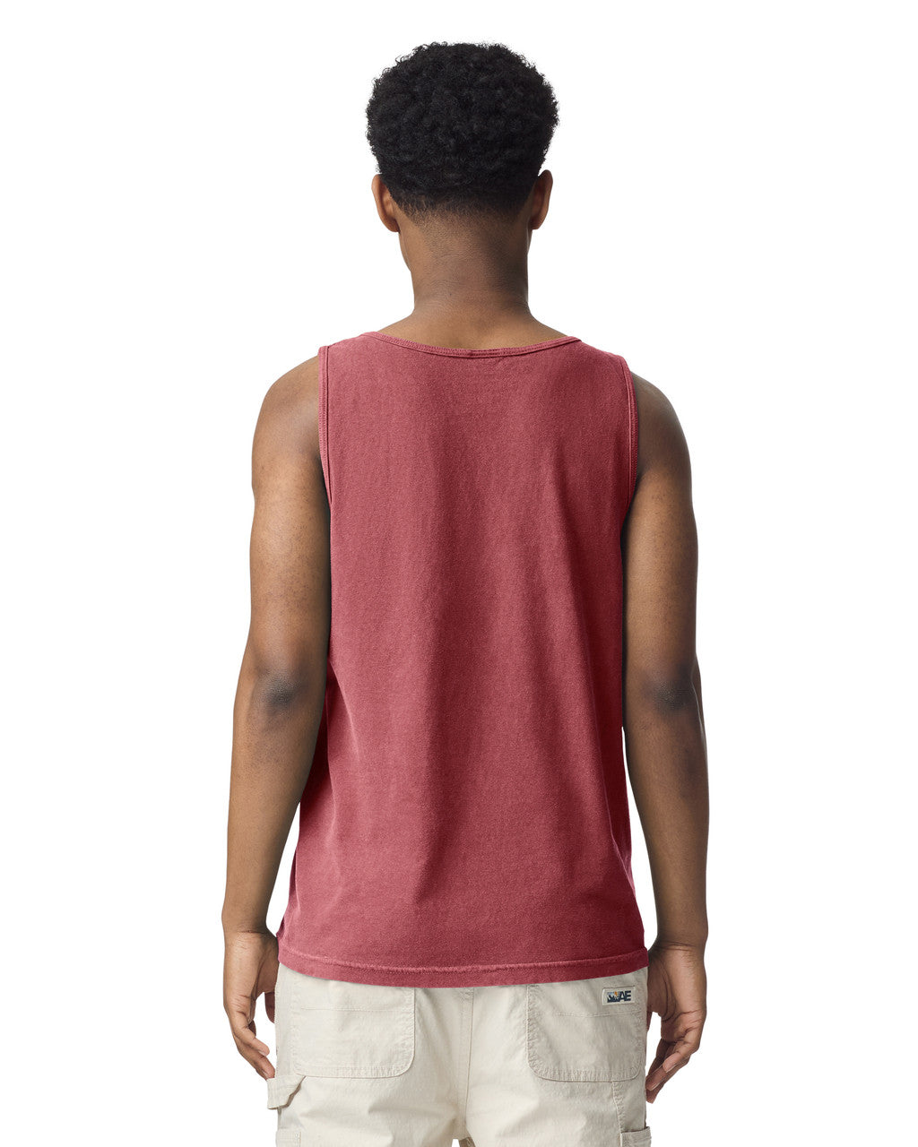 Comfort Colors 9360 Unisex Garment-Dyed Heavyweight Tank Top - Crimson - model back