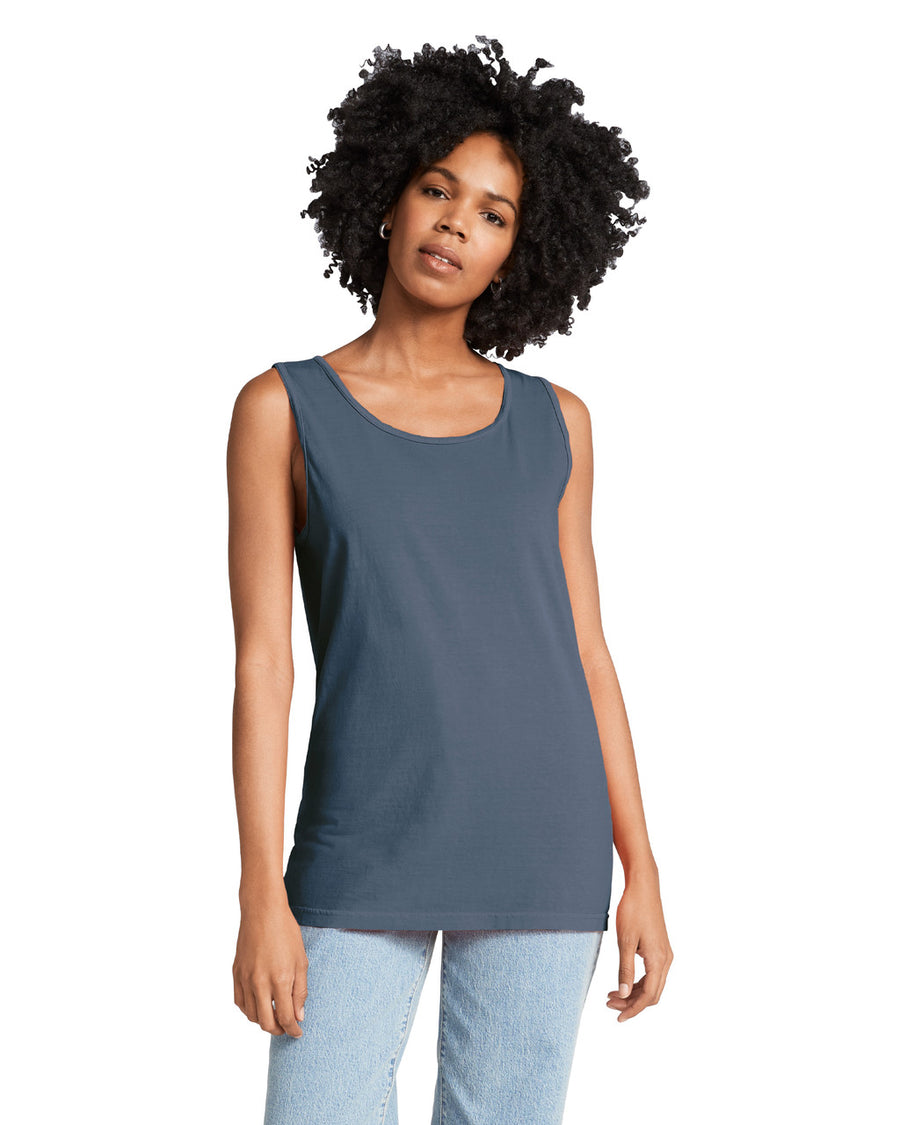 Comfort Colors 9360 Unisex Garment-Dyed Heavyweight Tank Top - Denim - model front
