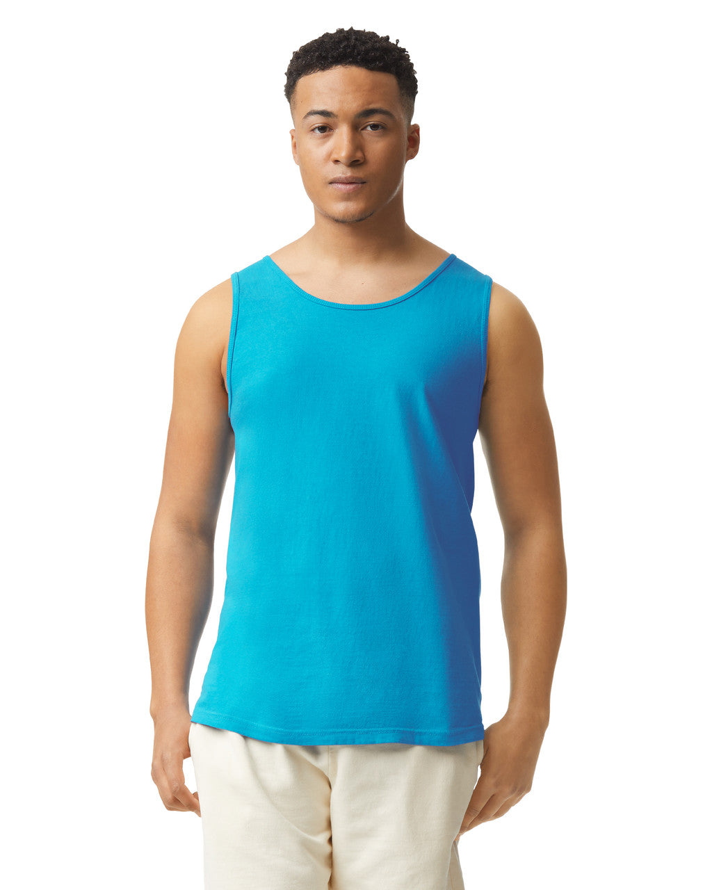 Comfort Colors 9360 Unisex Garment-Dyed Heavyweight Tank Top - Sapphire - model front