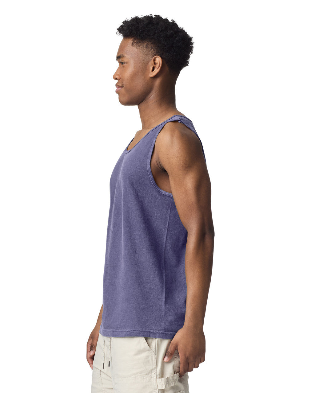 Comfort Colors 9360 Unisex Garment-Dyed Heavyweight Tank Top - Grape - model side