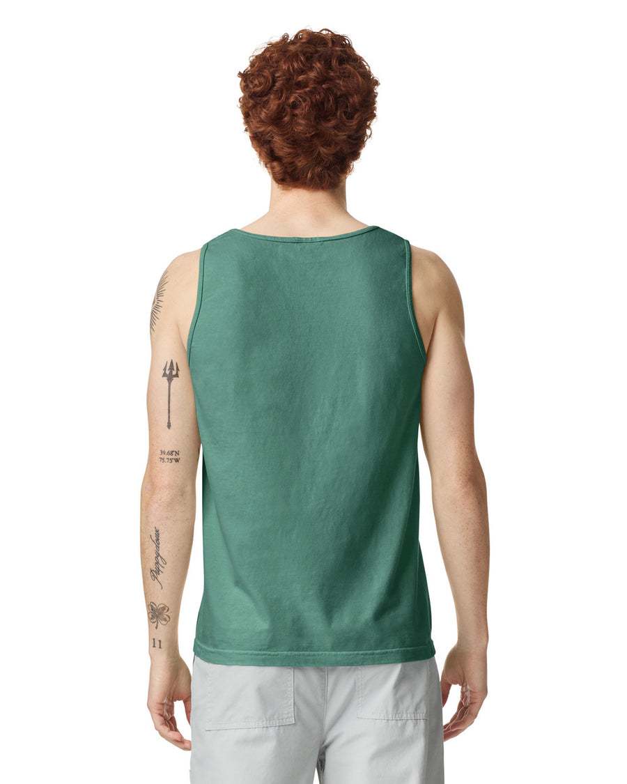 Comfort Colors 9360 Unisex Garment-Dyed Heavyweight Tank Top - Light Green - model back
