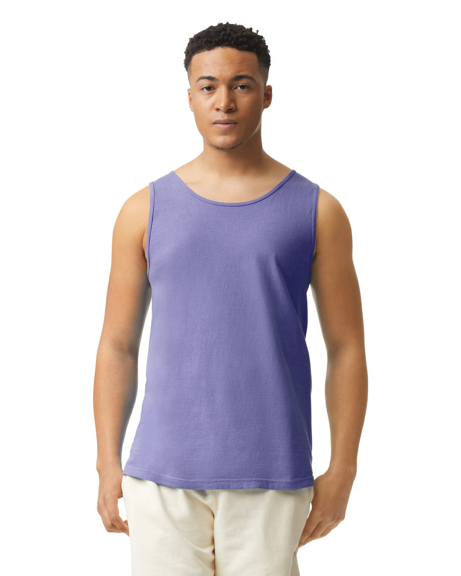 Comfort Colors 9360 Unisex Garment-Dyed Heavyweight Tank Top - Violet - model front