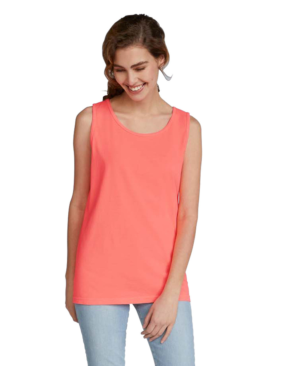 Comfort Colors 9360 Tank - Neon Red Orange - model front