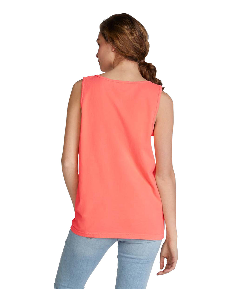Comfort Colors 9360 Tank - Neon Red Orange - model back