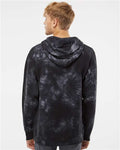 Independent Trading Co. PRM4500TD Unisex Midweight Tie-Dyed Hooded Sweatshirt - Tie Dye Black - model back