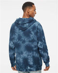 Independent Trading Co. PRM4500TD Unisex Midweight Tie-Dyed Hooded Sweatshirt - Tie Dye Navy - model back