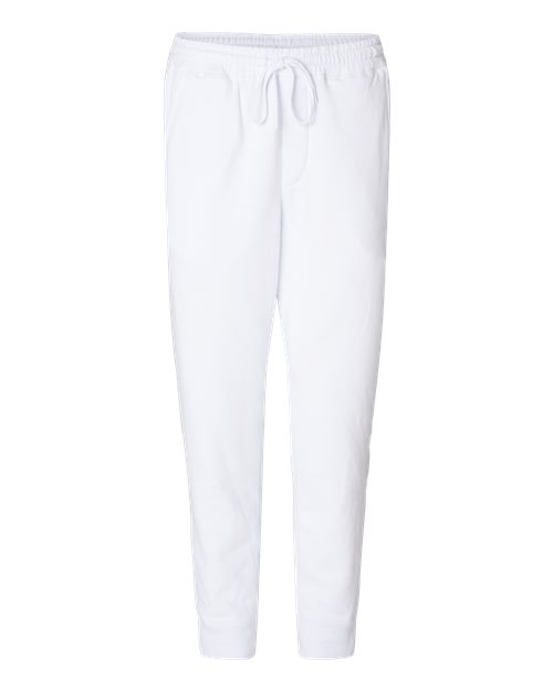 Independent Trading Co. IND20PNT Midweight Fleece Sweatpants - White - flat front