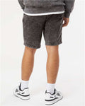 Independent Trading Co. PRM50STMW Unisex Mineral Wash Fleece Shorts - Black - model back