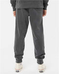 Independent Trading Co. PRM50PTPD Unisex Pigment-Dyed Fleece Sweatpants - Pigment Black - model back