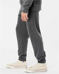 Independent Trading Co. PRM50PTPD Unisex Pigment-Dyed Fleece Sweatpants - Pigment Black - model side