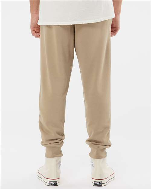 Independent Trading Co. PRM50PTPD Unisex Pigment-Dyed Fleece Sweatpants - Pigment Sandstone - model back