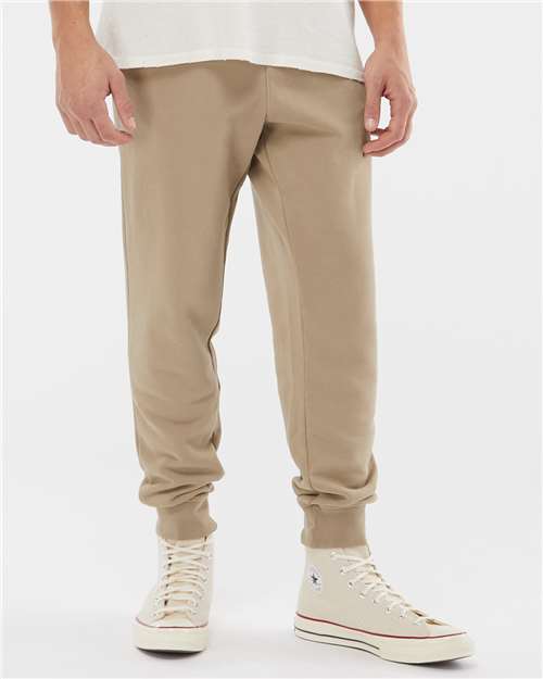 Independent Trading Co. PRM50PTPD Unisex Pigment-Dyed Fleece Sweatpants - Pigment Sandstone - model front