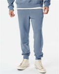 Independent Trading Co. PRM50PTPD Unisex Pigment-Dyed Fleece Sweatpants - Pigment Slate Blue - model front