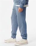 Independent Trading Co. PRM50PTPD Unisex Pigment-Dyed Fleece Sweatpants - Pigment Slate Blue - model side