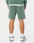 Independent Trading Co. PRM50STPD Unisex Pigment-Dyed Fleece Shorts - Pigment Alpine Green - model back